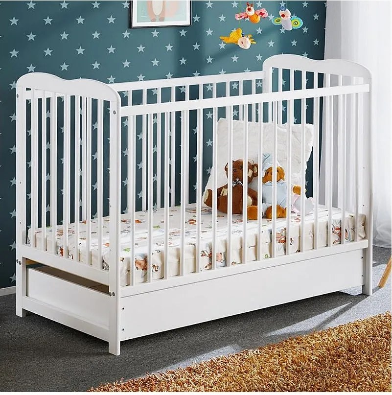 Łóżeczko dziecięce ALA II PLUS 120x60 biały mat