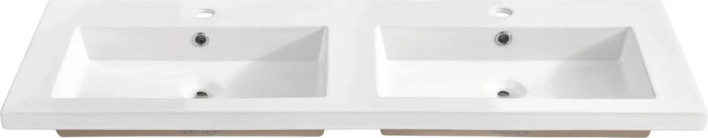 Podwójna biała umywalka ceramiczna 120 cm B3-Z06