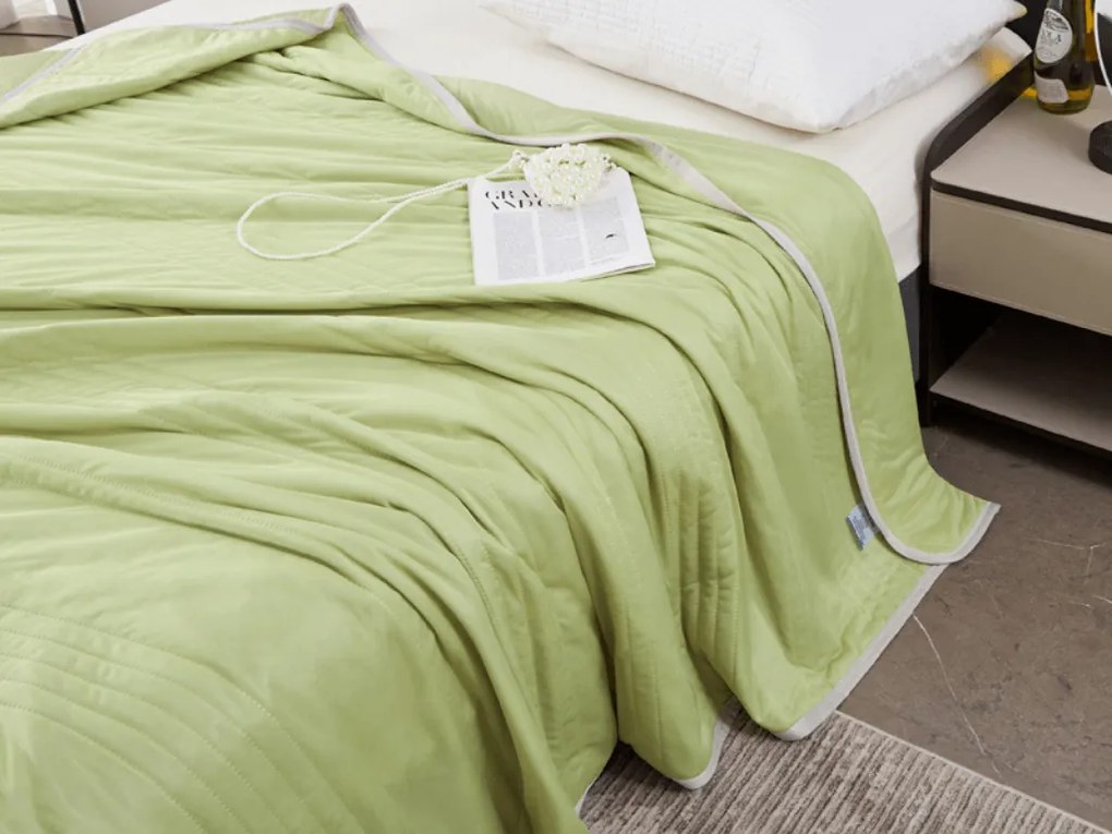 Chłodząca letnia kołdra CELIA, zielona Rozmiar: 200 x 220 cm