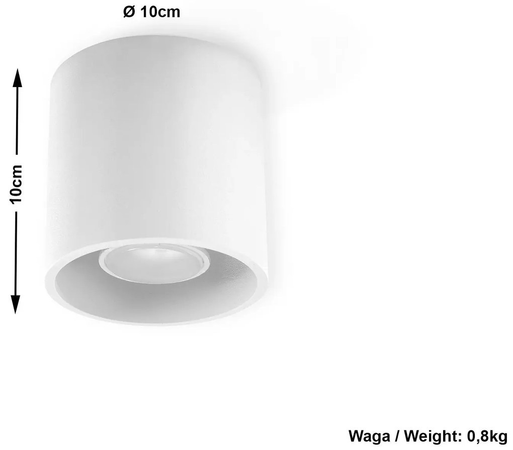 Minimalistyczny plafon E760-Melvis - biały