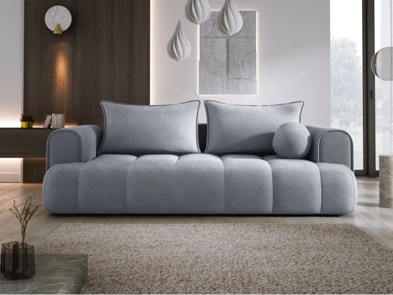 Sofa COCO z funkcja spania i pojemnikiem JASNY SZARY CLOUD 82