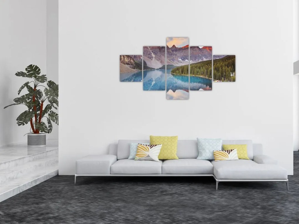 Obraz - Górski krajobraz Kanady (125x70 cm)