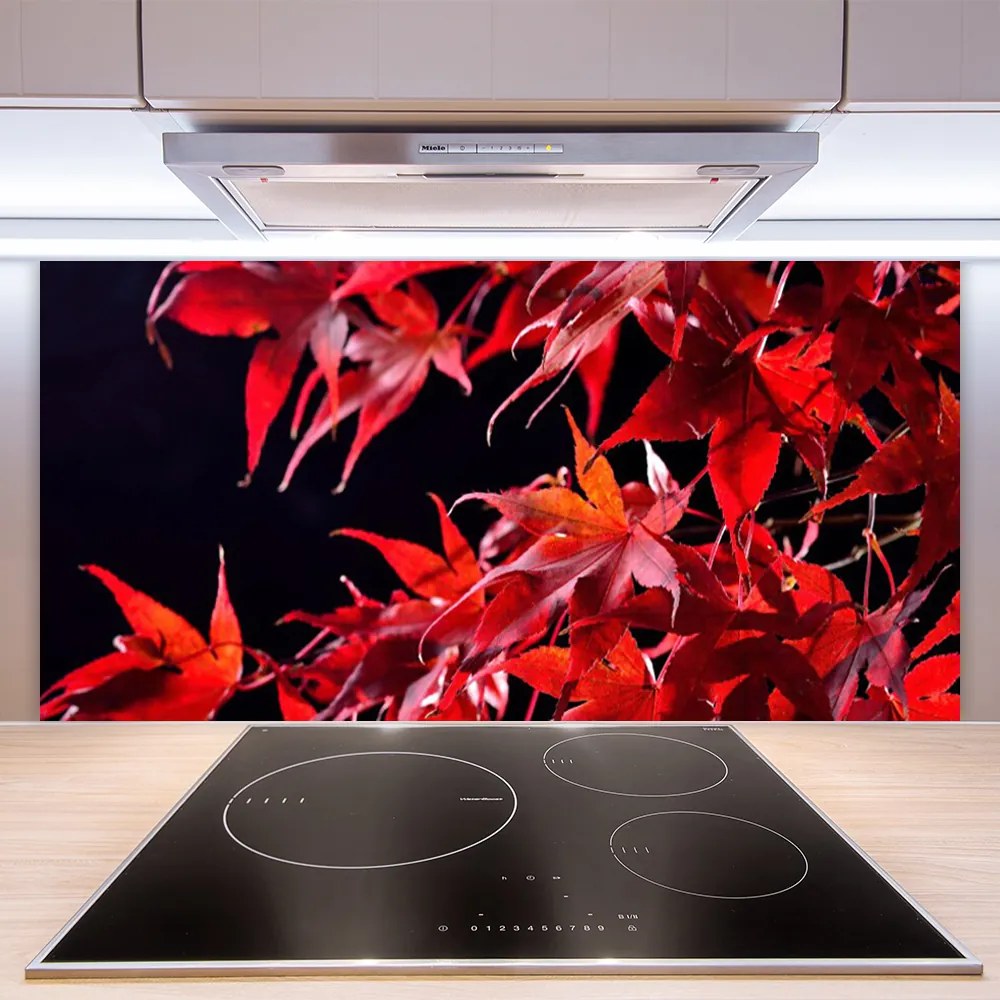 Panel Szklany Organiczna Tekstura Liści