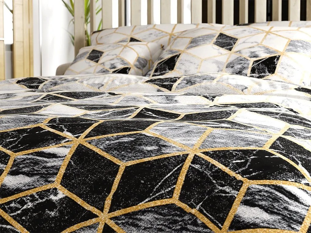 PrzytulneMieszkanie.pl PrzytulneMieszkanie.pl Bawełniana pościel ATHENA POLY czarna Rozmiar pościeli: 70 x 90 cm | 140 x 220 cm