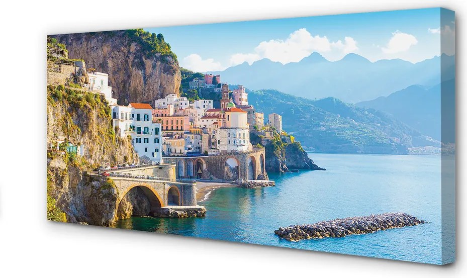 Zdjęcie na płótnie Kolorowe Budynki na Wybrzeżu Włoch