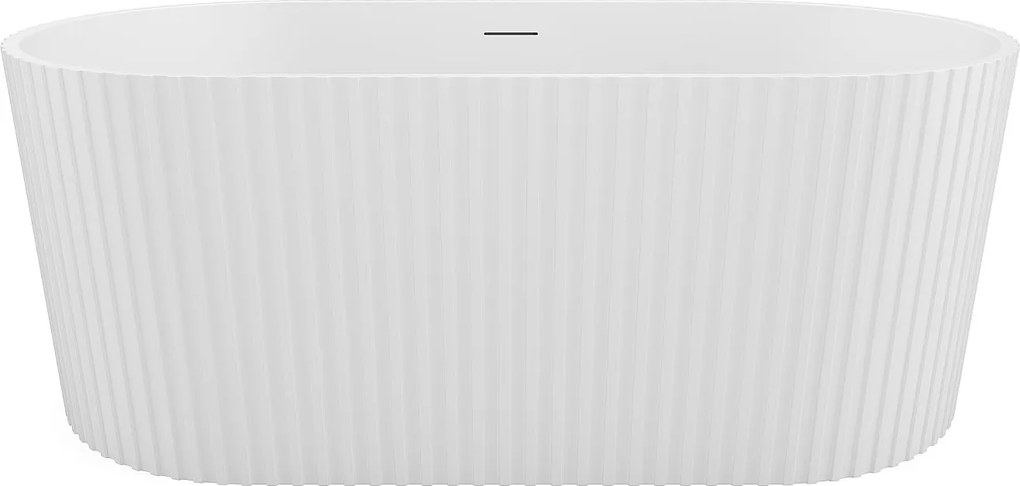 Wanna wolnostojąca akrylowa ryflowana - Biały mat - 230 l - 170 x 80 x 58 cm - ALIENA