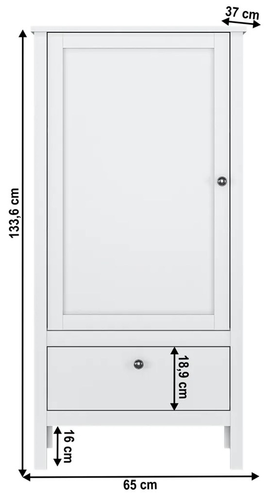 Szafka OLJE D1S, biały