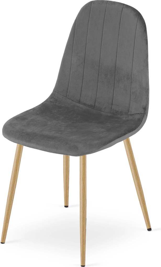 Krzesło do jadalni PADVA VELVET, ciemnoszare