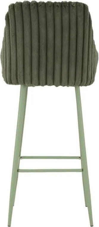 Zielone tapicerowane hokery zestaw z podłokietnikami 2 szt. (wysokość siedziska 78 cm) Alaska – Mauro Ferretti