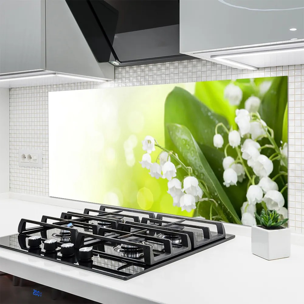 Panel Szklany do Kuchni Dzwoneczki Konwalii w Gęstwinie