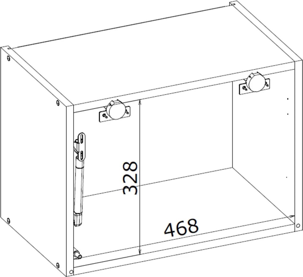 Kuchenna szafka modułowa wisząca okapowa BELLA GO-50/36 kaszmir mat
