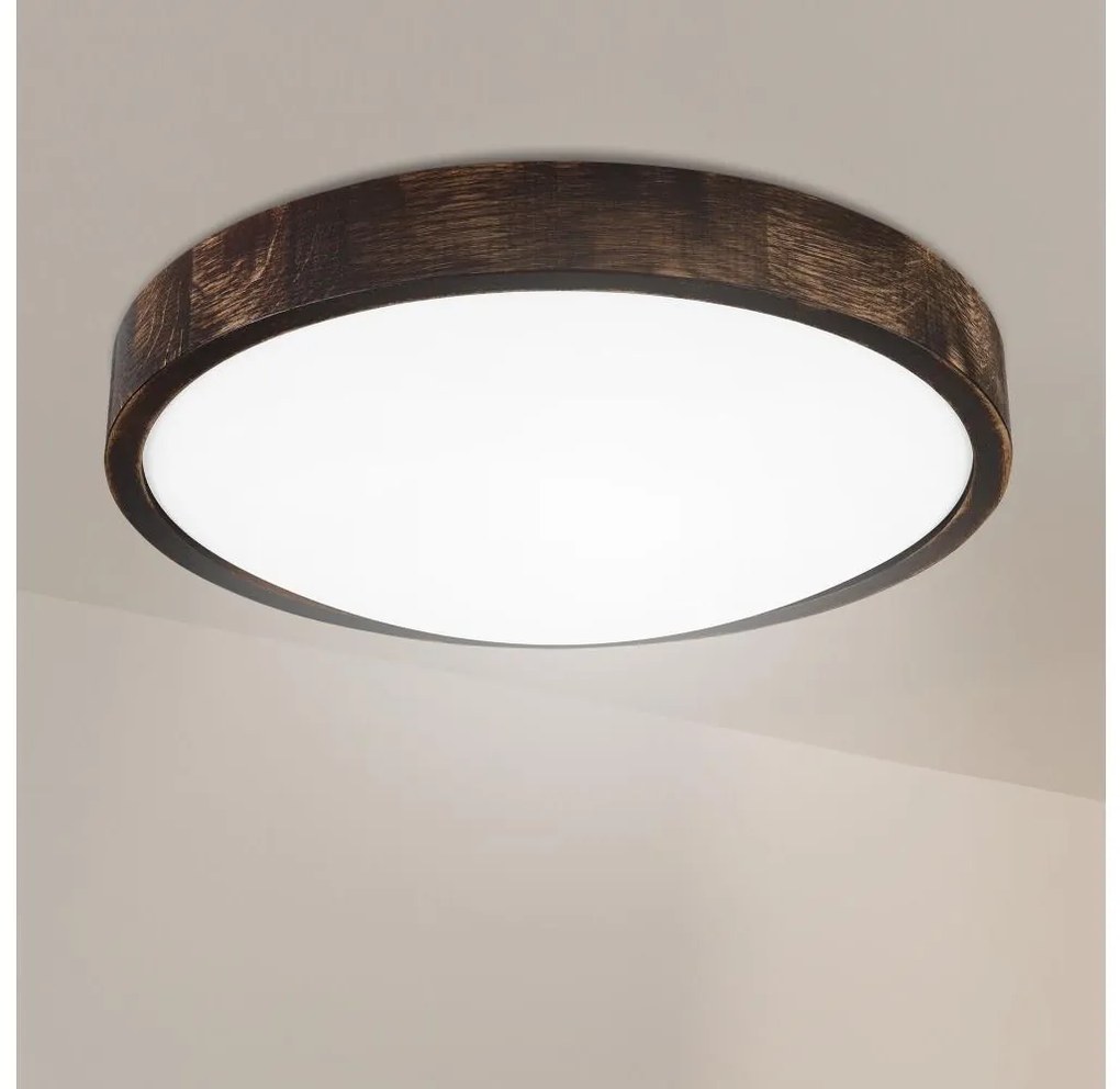 Brilagi - Oprawa sufitowa LED CARVALHO SLIM SMOKEY LED/36W/230V dąb śr. 37,5 cm