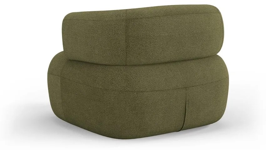 Zielony fotel z materiału bouclé Jenny – Micadoni Home