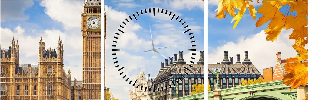 Obraz - Big Ben, Londyn (z zegarem) (90x30 cm)