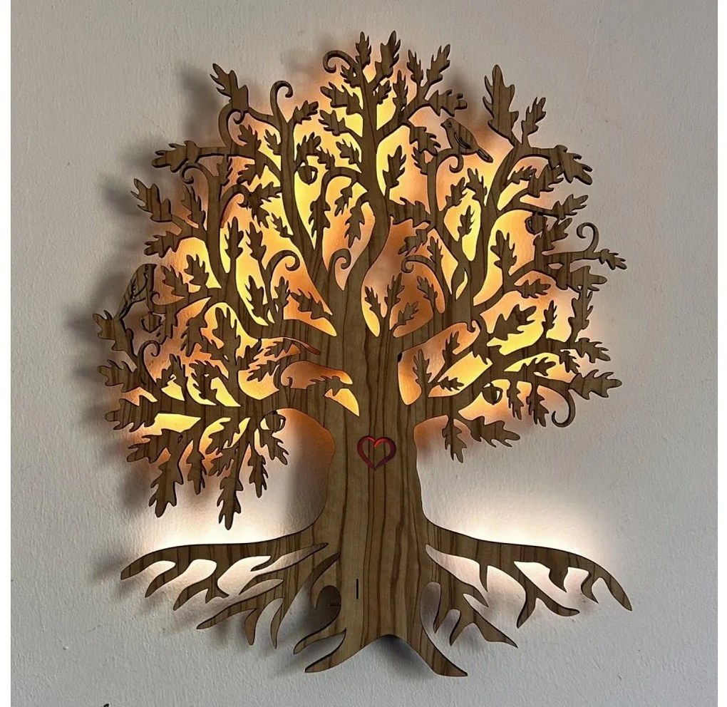 Li-Go 5747/DUB2 - Dekoracyjne oświetlenie ścienne LED/10W/230V 45x55 cm dąb