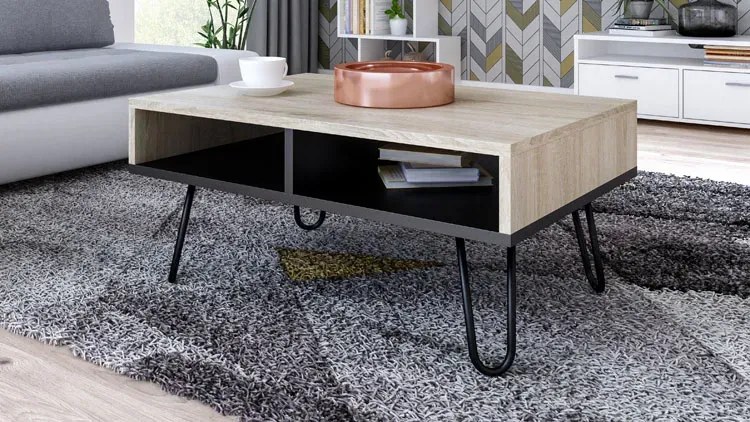 Nowoczesny stolik do salonu dąb sonoma - Deti