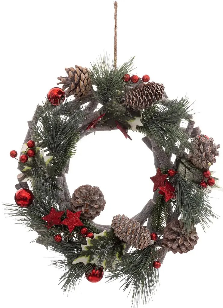 Wianek świąteczny z szyszkami, Ø 30 cm