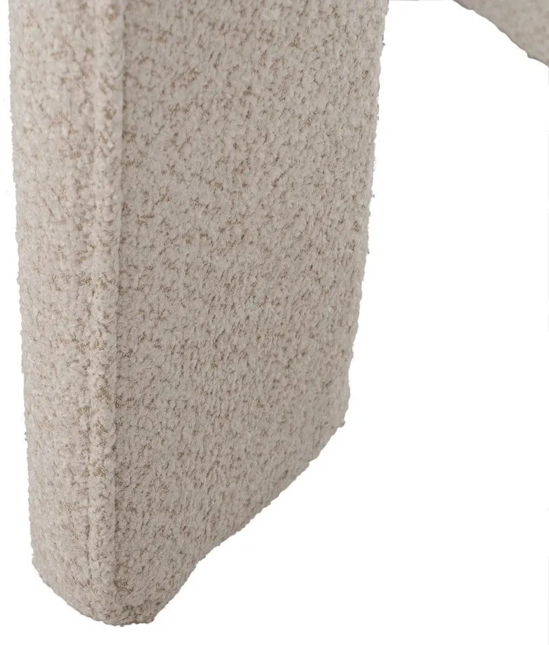 Beżowy fotel z materiału bouclé – Ixia