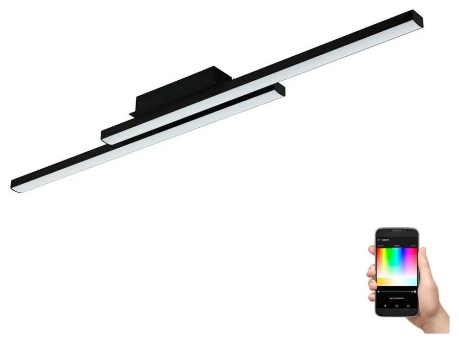 Eglo 900079 - LED RGBW 32W 230V ściemnialna lampa sufitowa FRAIOLI-ZLED czarna