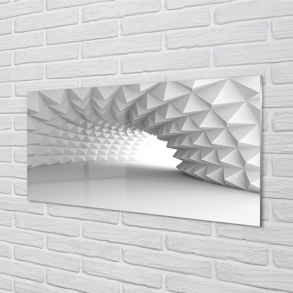 Panel Szklany Tunel w stożki 3d