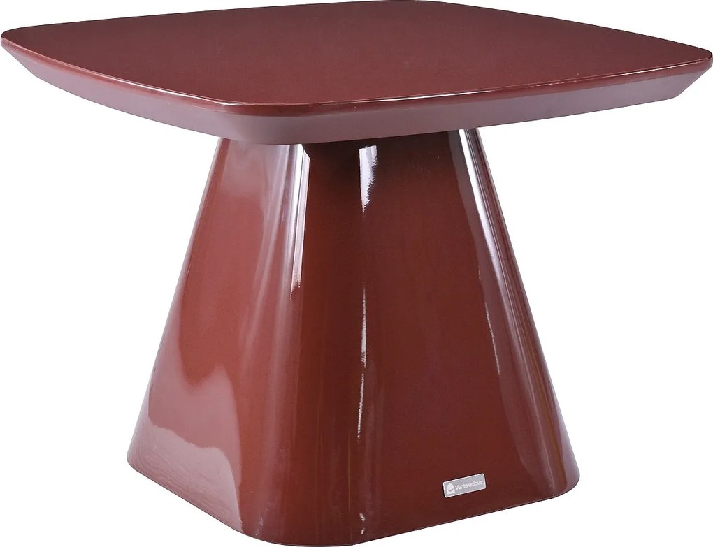 Stolik pomocniczy z MDF - Lakierowany bordowy - NATAZA