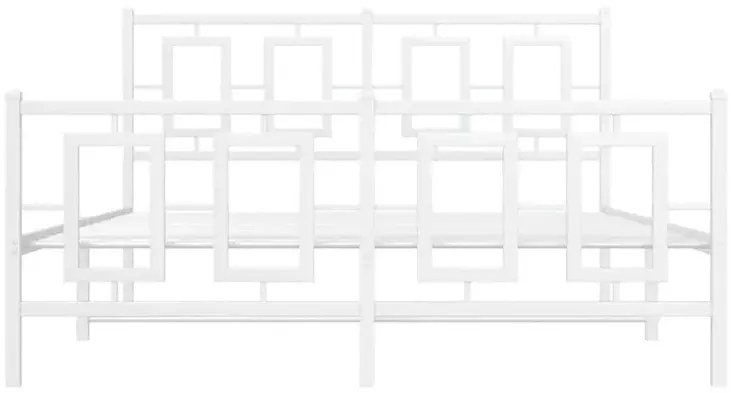 Białe Metalowe Łóżko Industrialne 120X200 Cm P0-B63