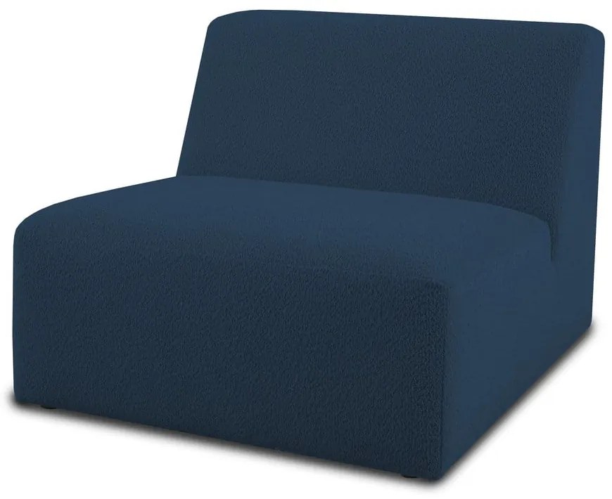 Ciemnoniebieski moduł sofy z materiału bouclé (moduł środkowy) Roxy – Scandic