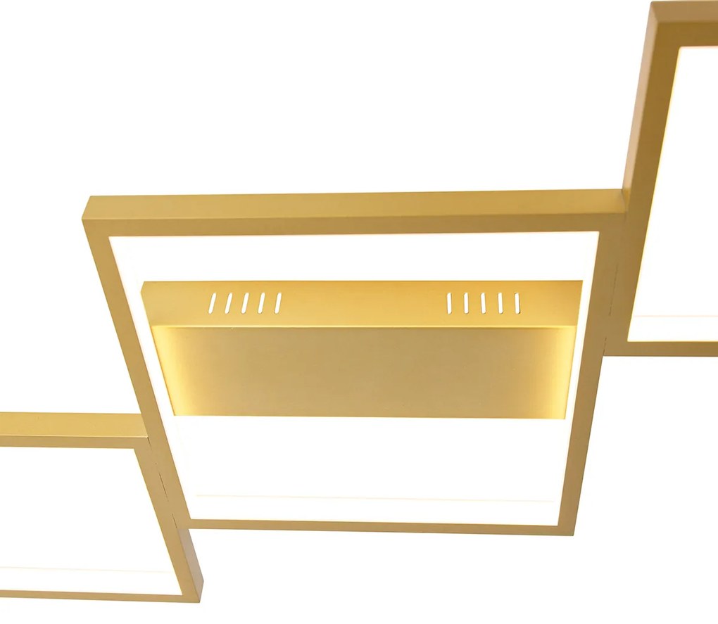 Plafon / Lampy sufitowe złoty z LED 3-stopniowy ściemniacz 5-świateł - LejoDesignerski Oswietlenie wewnetrzne