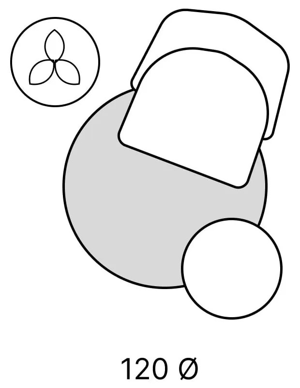 Biało-naturalny okrągły dywan ø 120 cm Shira – douceur d'intérieur
