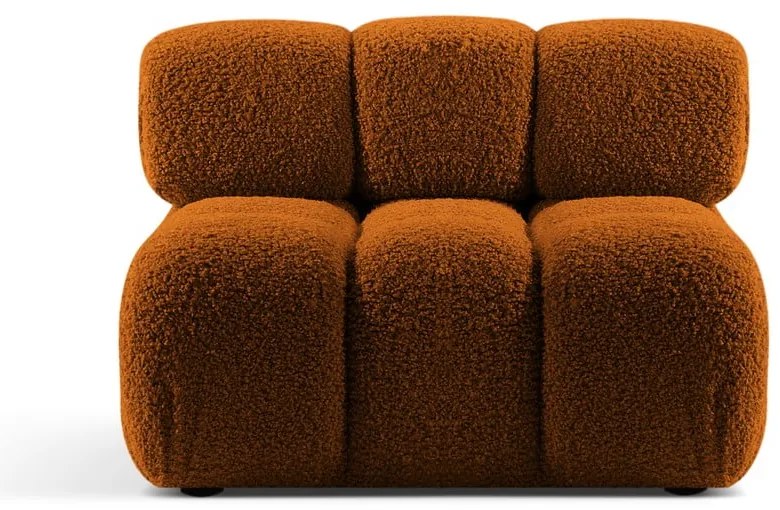 Pomarańczowy moduł sofy z materiału bouclé (moduł środkowy) Bellis – Micadoni Home