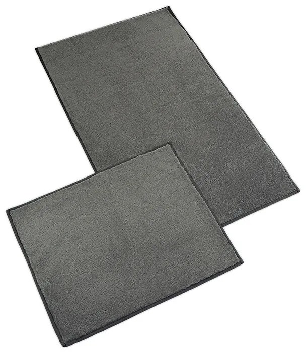 Bellatex Zestaw dywaników łazienkowych bez wycięć BANYGOLD ciemnoszary, 60 x 100, 60 x 50 cm
