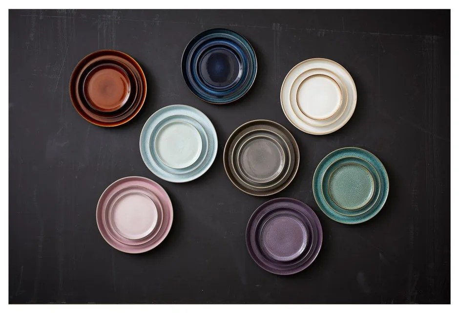 Czarno-niebieski kamionkowy talerz deserowy ø 21 cm Gastro Dark Blue/Black – Bitz