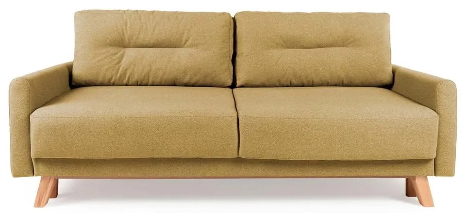 Żółta sofa rozkładana Bonami Selection Pop