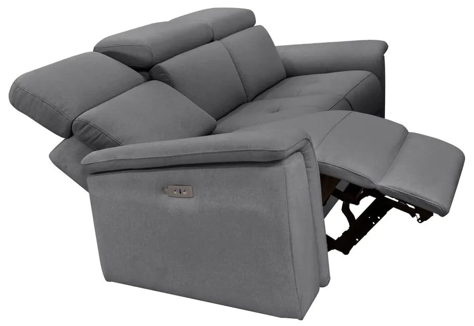 Szara skórzana sofa 211 cm Pareli – Støraa