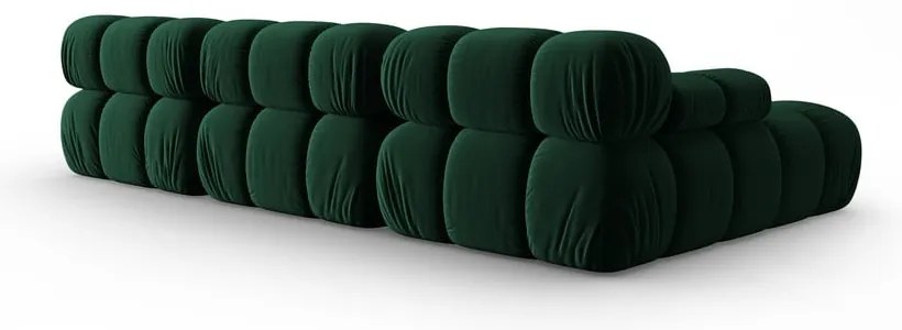 Zielona aksamitna sofa 285 cm Bellis – Micadoni Home