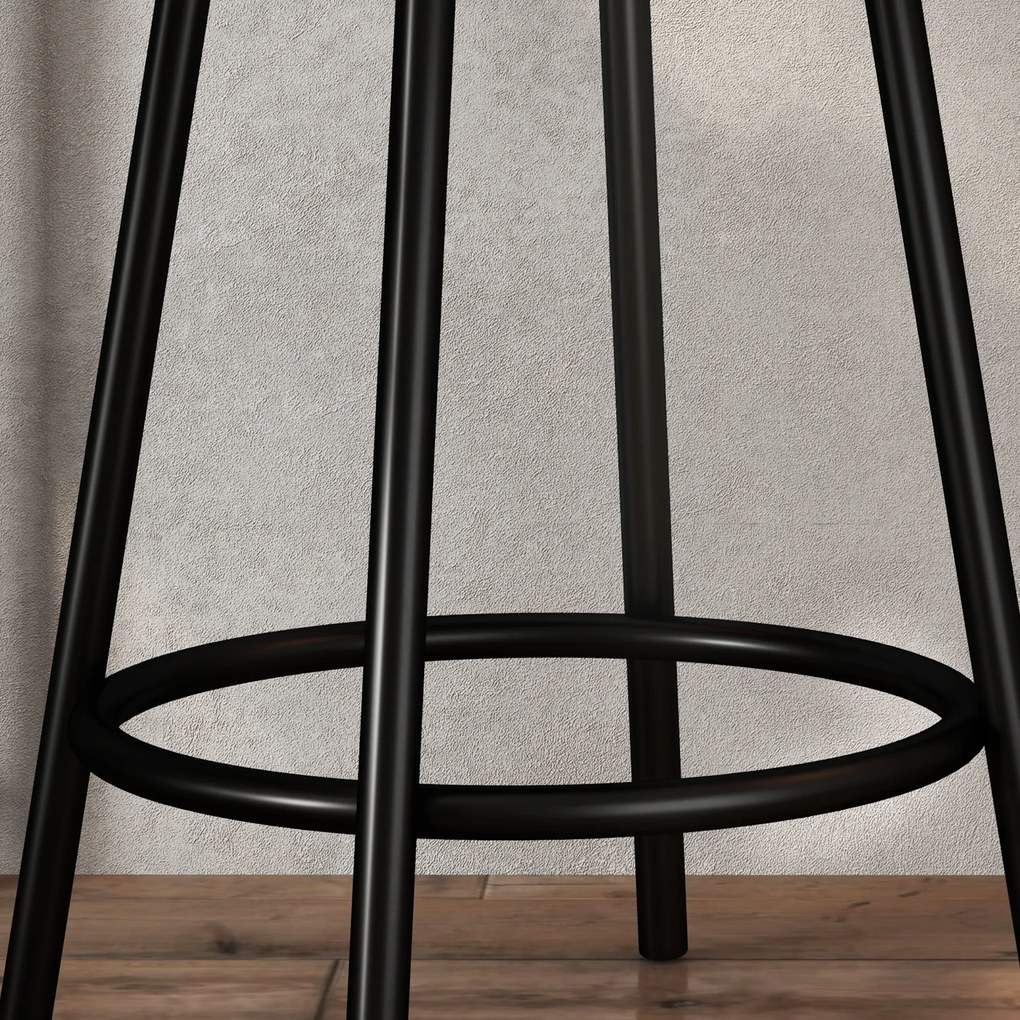 HOMCOM 3-częściowy zestaw do jadalni z ladą barową i 2 krzesłami, Mały zestaw kuchenny z bocznymi półkami, MDF, metal, czarny