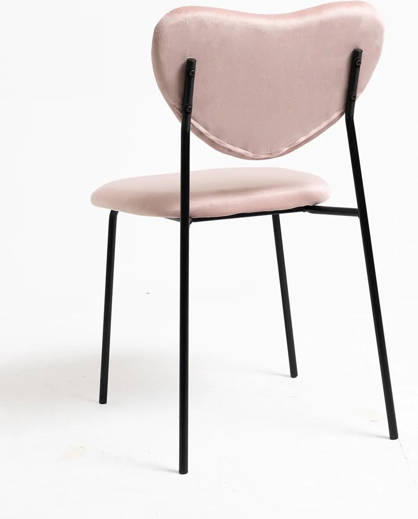 Zestaw 4 Krzese Cora Black Aksamitne