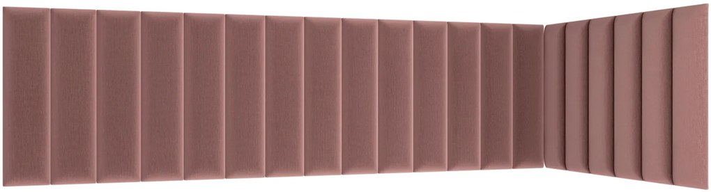Tapicerowany panel ścienny QUADRATTA 20x60 cm - różne kolory Kolor: Jasnoszary