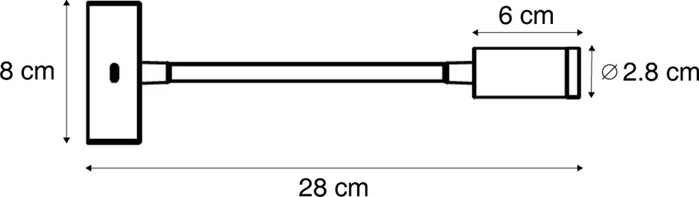 Nowoczesny Kinkiet / Lampa scienna czarny z możliwością ściemniania, ładowalny - Harper Nowoczesny Oswietlenie wewnetrzne
