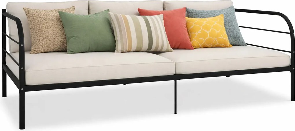 Czarne metalowe łózko 90x200 cm L7-T87