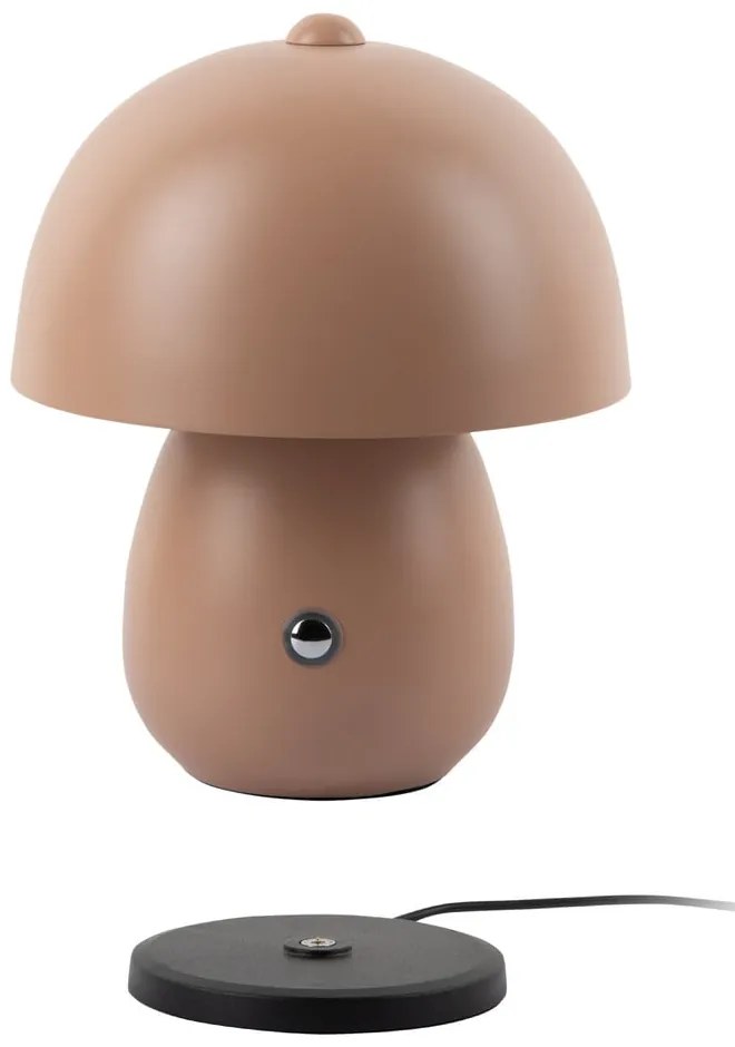 Jasnobrązowa lampa stołowa LED z metalowym kloszem (wysokość 18 cm) Mono LED – Leitmotiv