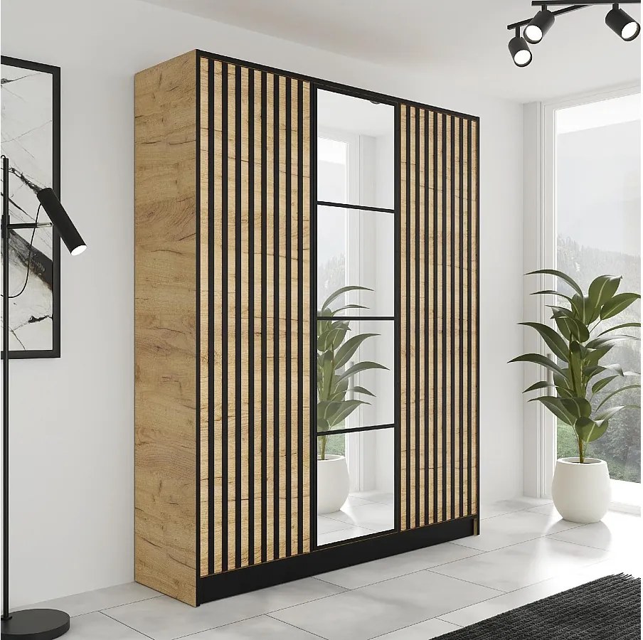 Szafa EDEN 3D M3 Dąb Craft Złoty