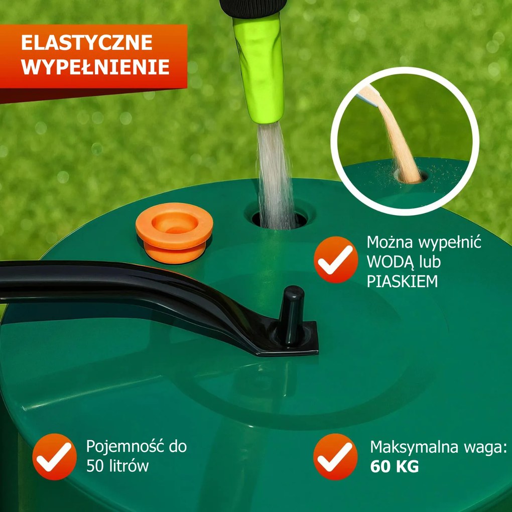 Wałek do trawnika FARMER, 57cm, zielona Jurhan