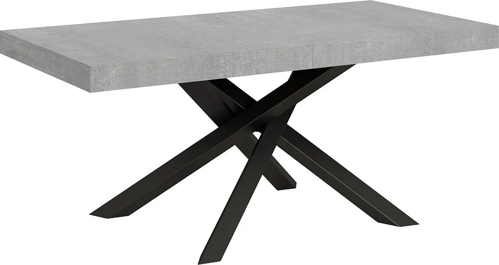 Stół rozkładany 200/304x90 cm Volantis cementu nogi antracytowe
