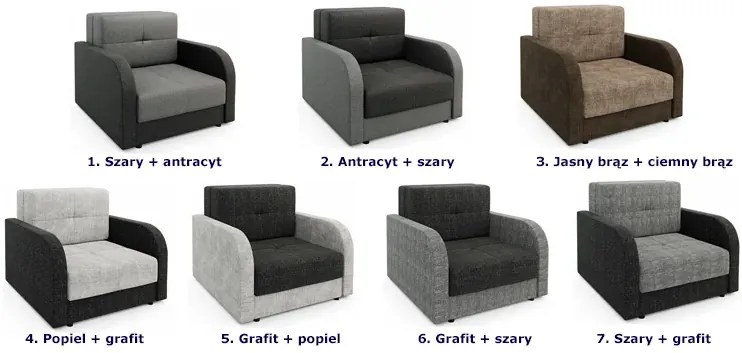 Rozkładana sofa jednoosobowa jasny brąz + ciemny brąz - Oves 3X