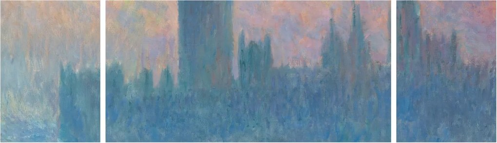 Obraz - Claude Monet, The Houses of Parliament, Sunset, reprodukcje (170x50 cm)