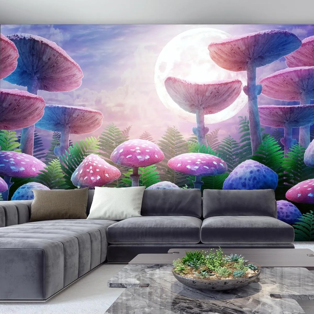 Fototapeta - Grzyby w pełni, grafika (196x136 cm)