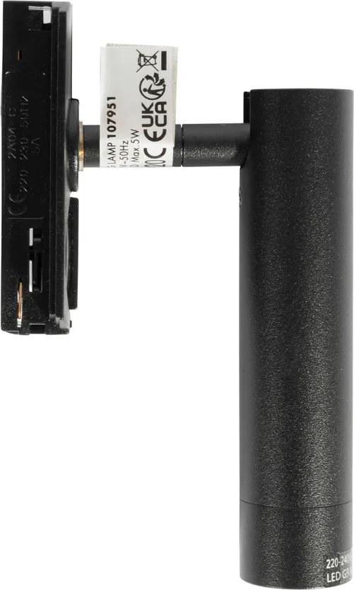 Nowoczesny reflektor czarny do systemu szynowego 1-fazowego - Iconic Ivy