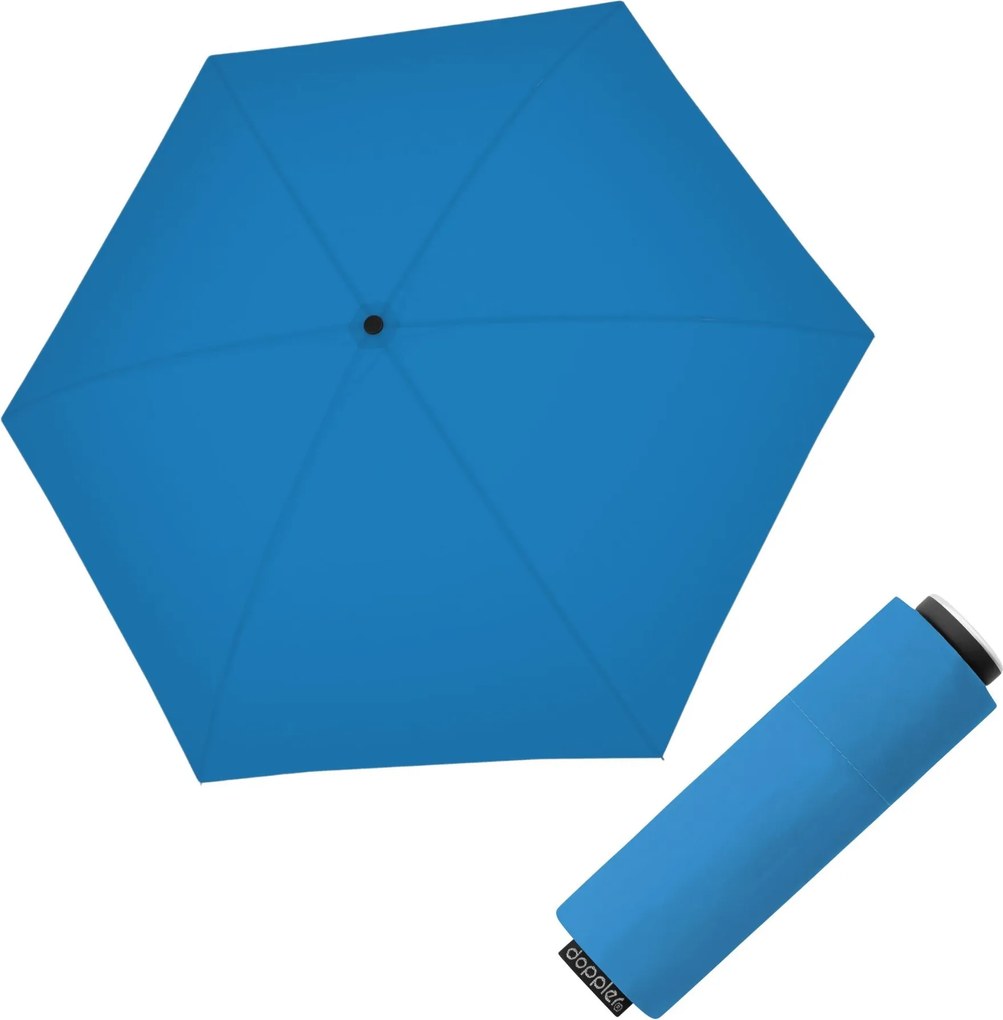 Doppler Fiber Mini Compact Uni Electric Blue damski składany parasol