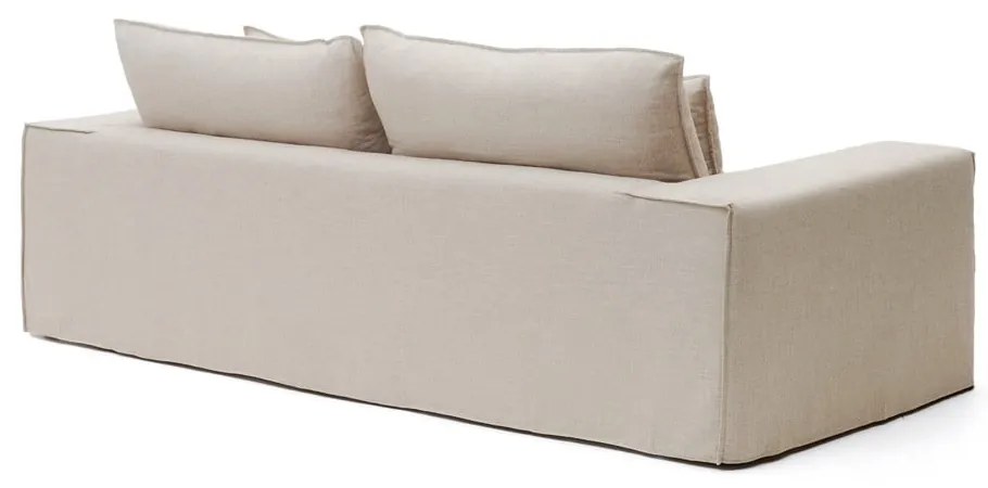 Beżowa lniana sofa 280 cm Anarela – Kave Home